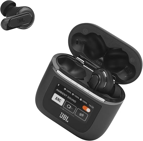 JBL Tour Pro 2 True Wireless Noise Cancelling Earbuds, Smart Case, Smart Ambient, 6-Mic Technology, Immersive Legendary Sound, Sound Amplification, Bluetooth 5.3, LE Audio - Black, JBLTOURPRO2BLK